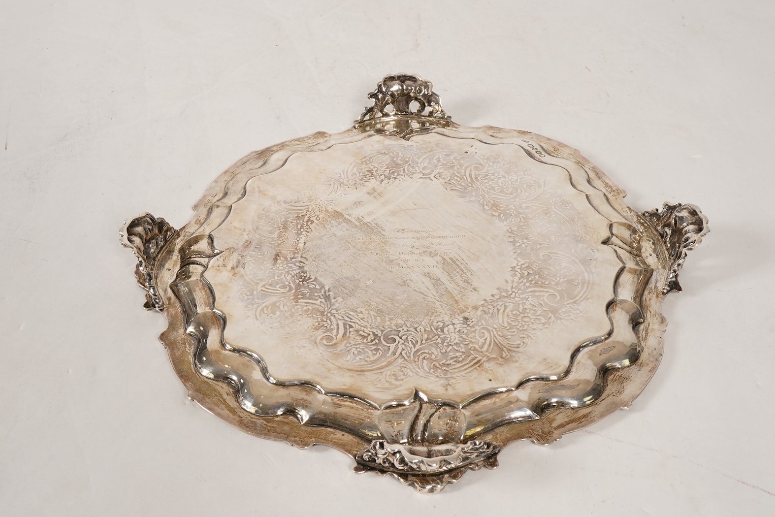 An early Victorian silver salver, by Paul Storr